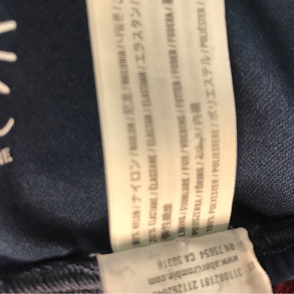 Hollister® Be the Sunshine Navy Blue Embroidered  Floral Strappy Swim Top S - Picture 9 of 11